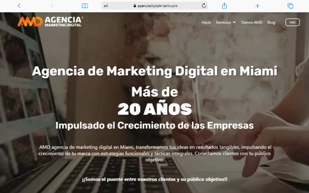 Las mejores agencias de marketing digital en Miami 1 Macbook Air agenciadigitalmiami.com 1 agencia