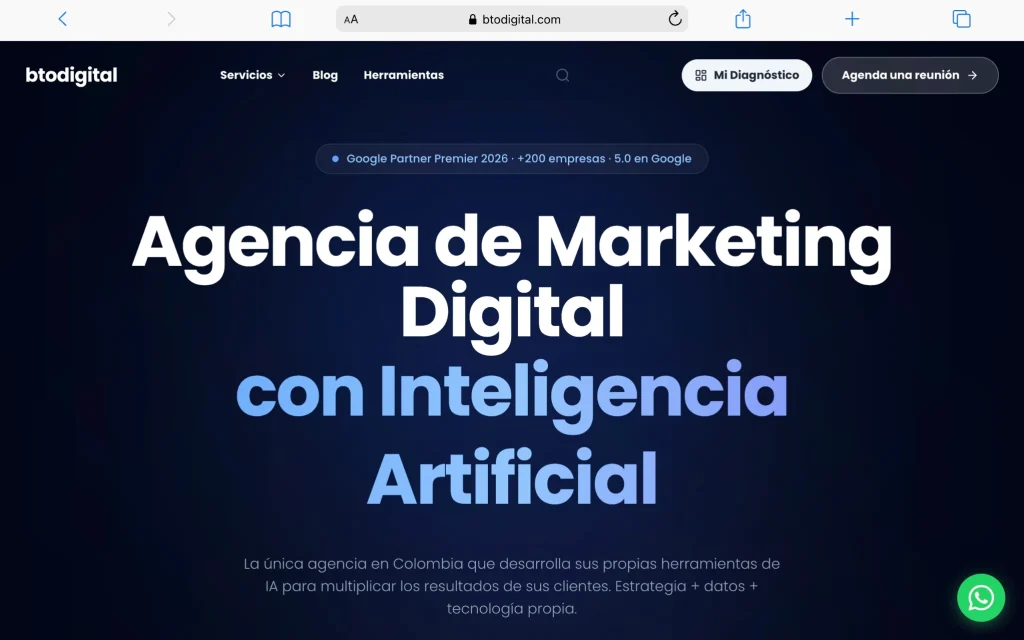 Mejores agencias de marketing digital en Cali 6 BTO Digital